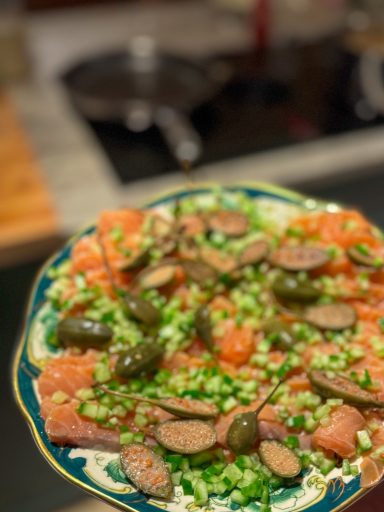 Salmon crudo Salmon crudo